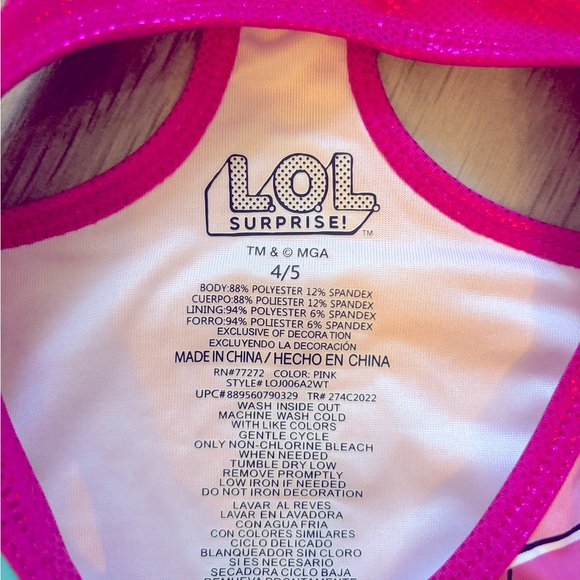 NWT LOL Swimsuit and Bow Set - Picture 7 of 8